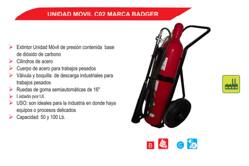 Unidad Movil CO2 Marca Badger