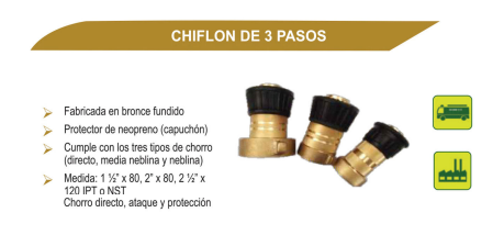 Chiflón de 3 Pasos