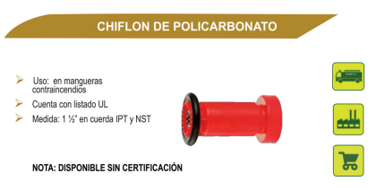 Chiflón de Policarbonato