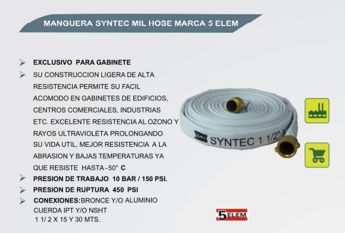Manguera Syntec Mil Hose Marca 5 Elem