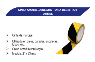 Cinta Amarilla/Negro Para Delimitar Areas